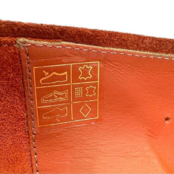 Vince Sonora Orange Suede Wedge Sandal Size 8 Espadrille Platform Open Toe Comfy - Picture 5 of 14